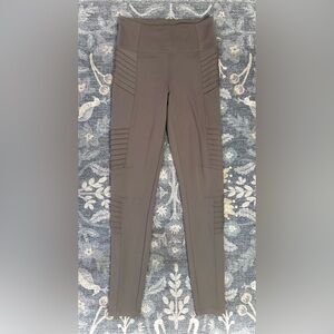 Athleta Delancey Gleam Moto Tight n Taupe